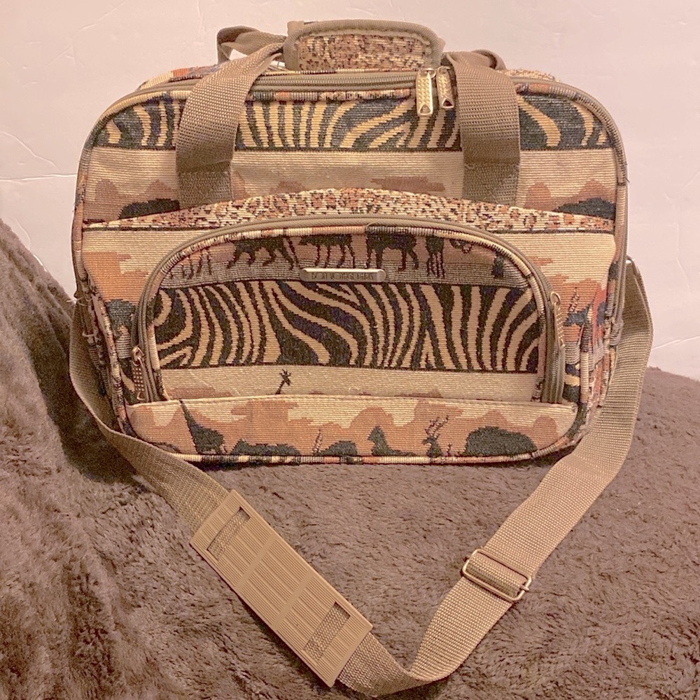 Bon Voyage Paris | Bags | Bon Voyage Paris Canvas Animal Print Safari Travel Tote Bag Carry On Wh Strap | Poshmark Bon Voyage Paris | Bags | Bon Voyage Paris Canvas Animal Print Safari Travel Tote Bag Carry On Wh Strap | Poshmark